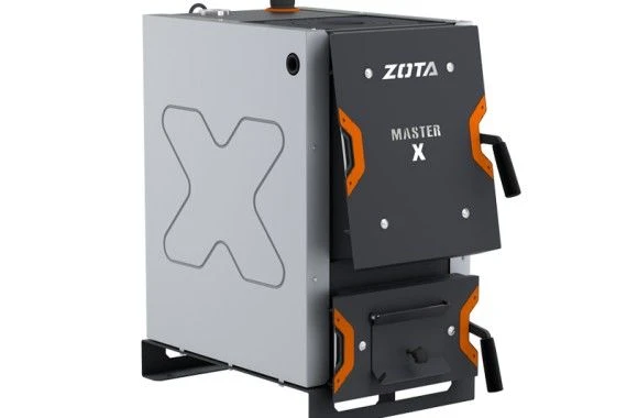 Фото Котел отопления Zota Master X твердотопливный с плитой 32П кВт