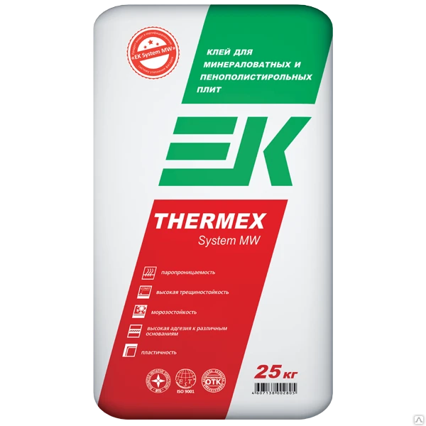 Фото Клей для минераловатных и пенополистирольных плит ЕК THERMEX SYSTEM MW 25