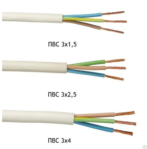 Фото Кабель ПВС 3х2,5 ГОСТ