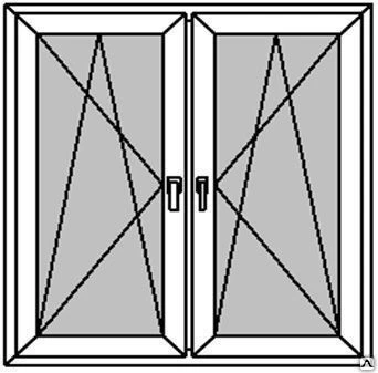 Фото Окно пластиковое двустворчатое  ARtec фурнитура  Siegenia