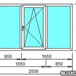 фото Лоджия пластиковая 2500х1500 WHS 4-камерный (заполнение стеклом 4 мм)