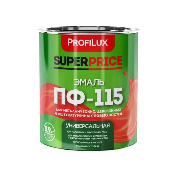 Фото Эмаль ПФ-115 голубая глянцевая 0,9кг Profilux Superprice