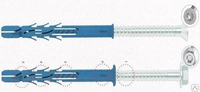 Фото Фасадные анкерные дюбели KOELNER R-FF1-N-10L100 с потайной головкой