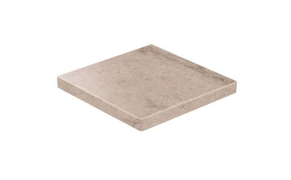 Фото Клинкерная ступень прямоугольная угловая Loftstufe Stroeher Gravel Blend 964 taupe, 340х340х35х11 мм