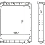фото Радиатор водяной 642290-1301010-011 МАЗ c дв. ЯМЗ-238ДЕ2 CuproBraze 3-х