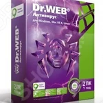 фото Антивирусное программное обеспечение Dr.Web Антивирус. 2 ПК, 1 год