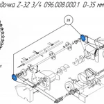 фото Звездочка Z-32 3/4 096.008.000.1 посадочный диаметр 35 мм на пресс-подборщик Metal-Fach Z-562