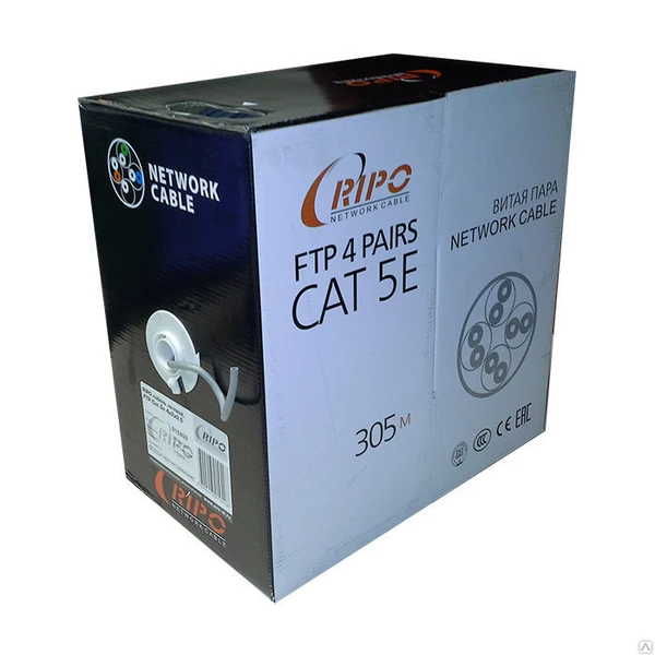 Фото Кабель силовой FTP4 CAT5E 24AWG Cu (МЕДЬ)