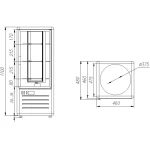 фото Витрина холодильная настольная ПОЛЮС D4 VM 120-2 (R120Cвр) (1015-0102 (бежево-коричневый))