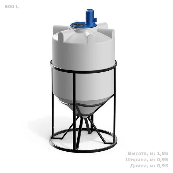 Фото Емкость K 500 литров с пропеллерной мешалкой