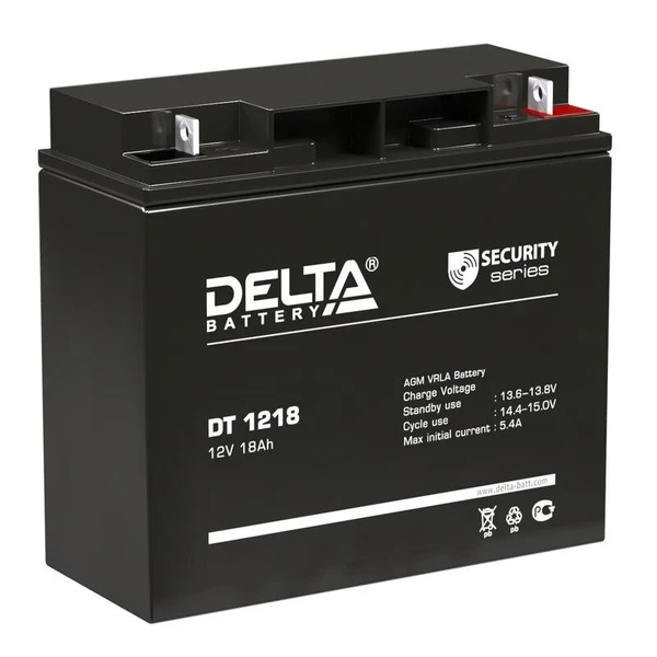 Фото Аккумулятор 12В 18А.ч Delta DT 1218