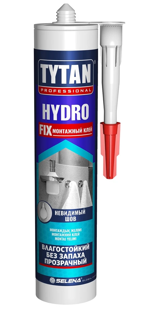 Фото Клей универсальный влагостойкий Hydro Fix прозрачный Tytan Professional (310 мл)