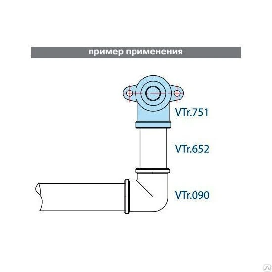 Фото Водорозетка Valtec 1/2 вн. резьба, с креплением