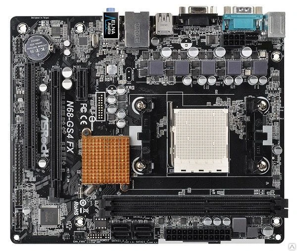 Фото Материнская плата Socket-AM3 ASRock N68-GS4 FX R2.0, GF7025 
(2xDDR3, PCI-E