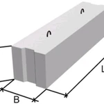 фото Блок бетонный стен подвалов ГОСТ 13579-78 ФБС 24.3.6т