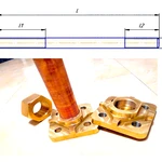 фото Шпилька ввода силового трансформатора латунь/медь