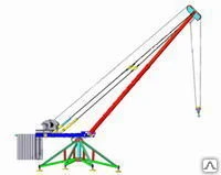 Фото Кран разборный КРСП-0,5, г/п 500кг., h-50м., без колес, вылет-4,0м., с груз