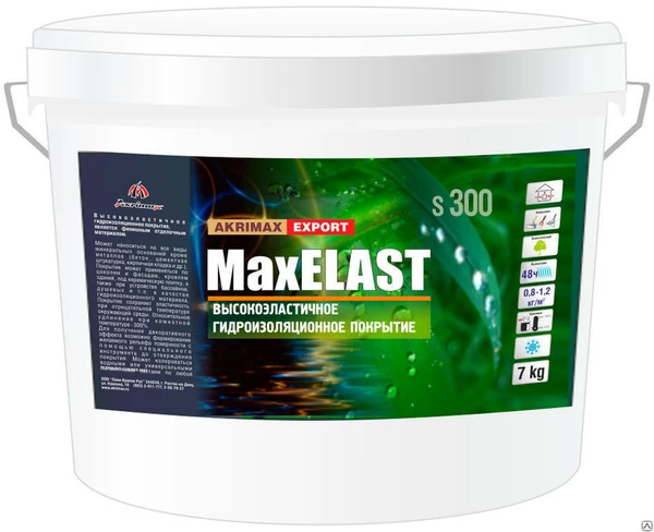 Фото Гидроизоляция MaxELAST, 1,5кг Akrimax