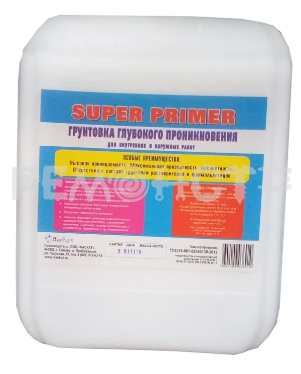 Фото Грунтовка акрил унив 10л ПОЛИТАП SUPER_PRIMER (1) П