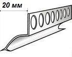 фото Бордюр для ванны под плитку 20х20 мм 1.8 м белый