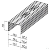 Фото Профиль ПС-4 75х50х3м профиль стоечный