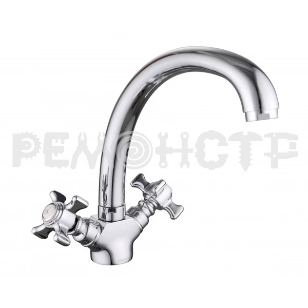 Фото Смеситель для кухни 288 силумин двухручковый KDM-2007BS-02-61, 1/2' Lucky Tap, 1/10 П