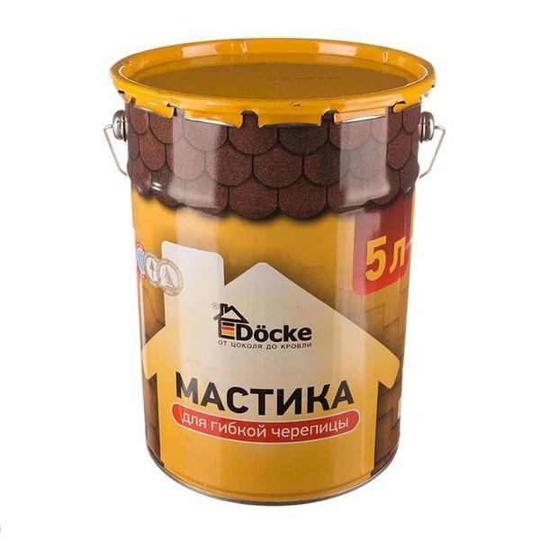 Фото Мастика для гибкой черепицы Docke, 5л