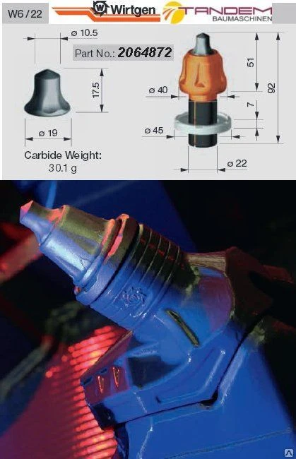 Фото Резцы Wirtgen W6/22 для ресайклеров