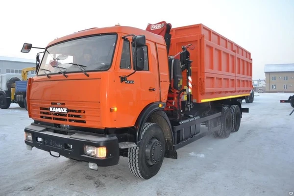 Фото САМОСВАЛ КАМАЗ 65115-19 с КМУ FASSI F155A.0.22
в