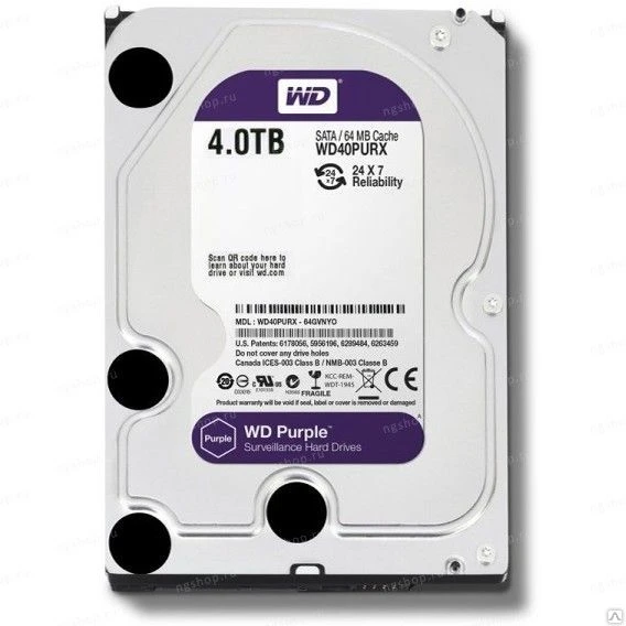 Фото Жесткий диск WD Purple IntelliPower 4 ТB