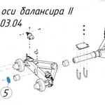 фото Фланец оси балансира II N267 01.03.04 для новозоразбрасывателей Metal-Fach N-267