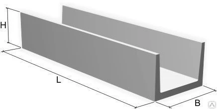 Фото Лоток водоотводный ЛВ 20.29,8.29,5 бетонный