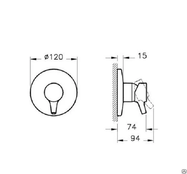 Фото Смеситель для душа Vitra Nest Trendy A42229EXP