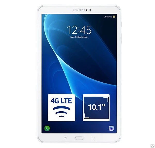 Фото Планшет 10.1" Samsung Galaxy Tab A SM-T585N, 16Gb, LTE, Android, 
белый