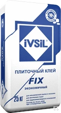 Фото Экономичный плиточный клей IVSIL FIX / ИВСИЛ ФИКС