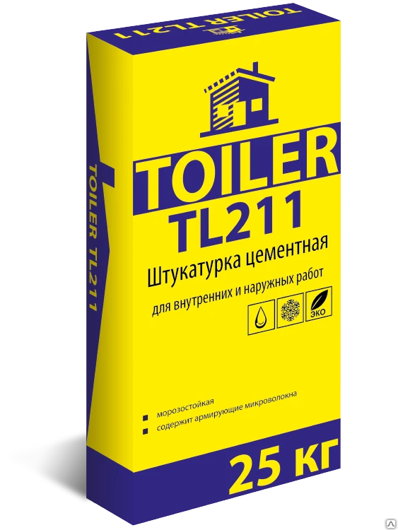 Фото Штукатурка цементная TOILER TL211 (25кг)