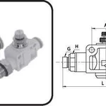фото Пневмодроссель с обратными клапаном серий  ESL