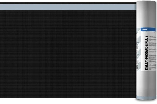 Фото Delta-Fassade Plus ветрозащитная мембрана с самоклеящейся лентой для фасадов с открытыми зазорами