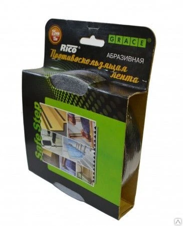 Фото Противоскользящая лента Rico Safe Step (черная) 2,5х15 м