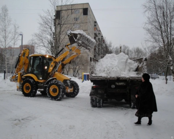 Фото Уборка и вывоз снега с территории