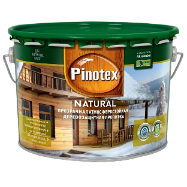 Фото PINOTEX NATURAL ДЕКОРАТИВНО-ЗАЩИТНАЯ ПРОПИТКА ДЛЯ ДРЕВЕСИНЫ Пинотекс