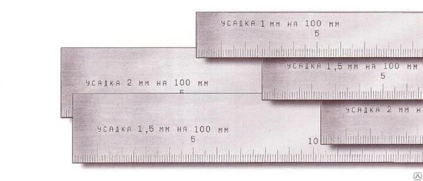 Фото Линейка усадочная 500 мм 1%, 1,5%, 2%, 2,5 калибровка