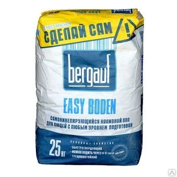 Фото Ровнитель Bergauf Easy Boden, 25 кг (толщ. 6-50мм,14-16кг/м2 проч М125)