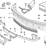 фото Молдинг бампера правый BMW E36
