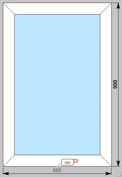 Фото Окно глухое 600*900 без установки