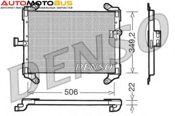 Фото Конденсатор, кондиционер DENSO DCN09050 Конденсер PEU BOXER 94 , FI Ducato 02