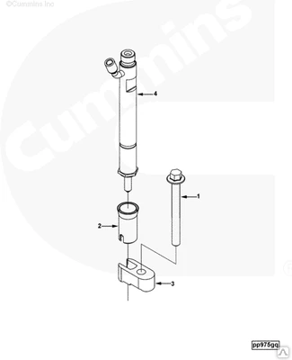 Фото Форсунка на двигатель Cummins Евро 2 DongFeng (ДонгФенг )300 л.с. 3283160