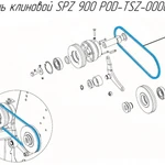 фото Ремень клиновой на пресс-подборщик Metal-Fach Z-562 SPZ 900 POD-TSZ-000001-1