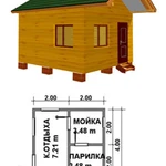 фото Баня из профилированного бруса 4x4