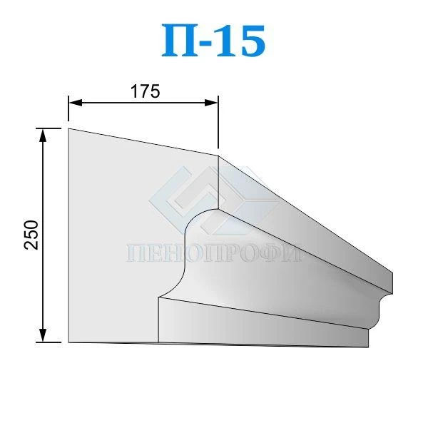 Фото Фасадные подоконники из пенопласта (пенополистирола) П-15 ПСБ-С-35